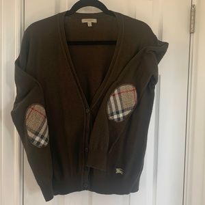 Burberry L, viscose, cashmere mix Army green Cardigan, M